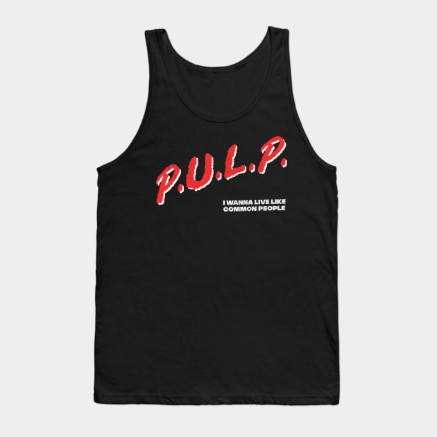 Pulp // 90s Music Fan Original Design Tank Top by DankFutura